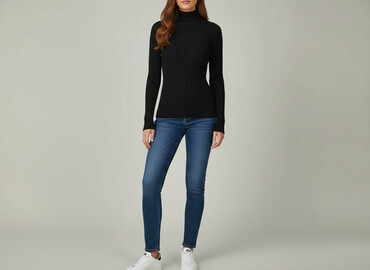 siateczkowy sweter bershka: Bershka, Golf damski, rozmiar S
