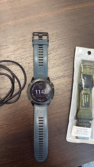 Garmin: Смарт-часы Garmin Fenix 6 про солар, состояние отличное, батарея — 1