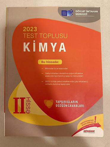 array informatika test toplusu pdf: Məhsul: “2023 Test Toplusu – Kimya” (DİM), I və II hissə — 2