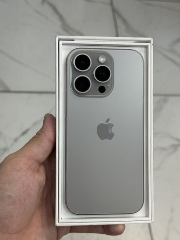 купить бэушные телефоны: IPhone 16 Pro, Б/у, 256 ГБ, Natural Titanium, Коробка, Защитное стекло, 96 %