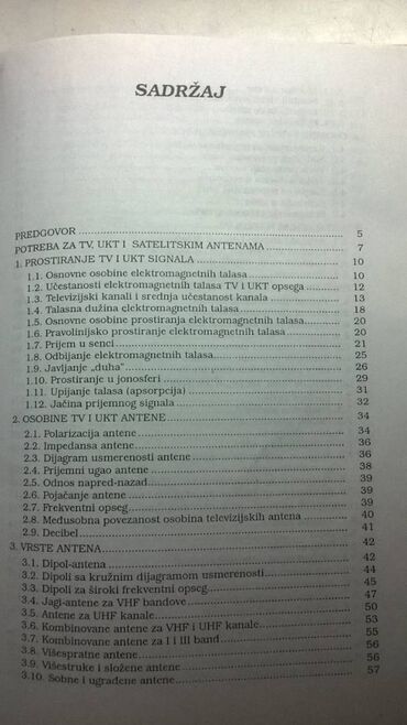 Knjige i stripovi: Tehnička knjiga: TV UKT i satelitske antene 1991. 261 str. Tehnička — 6