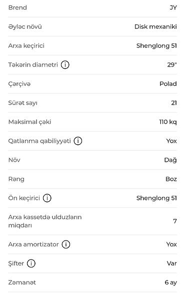 velosiped disk: Dağ velosipedi JY (JUST YOUR) - Növ: Dağ velosipedi - Çərçivə: Polad — 2