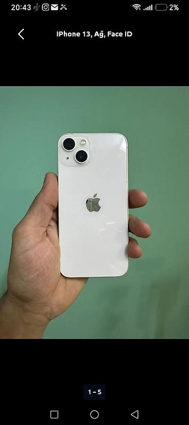 simsek su cəni: IPhone 13, 128 GB, Ağ, Face ID — 1