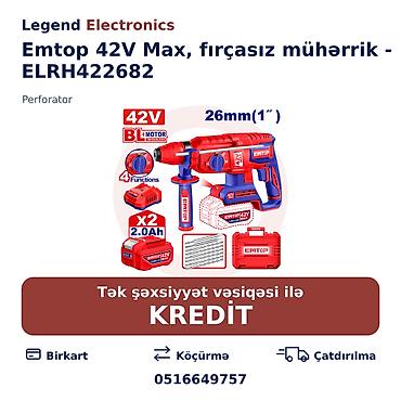 drel desti: Elan başlığı: Akkumulyatorlu perforator Emtop 42V Max, fırçasız — 1