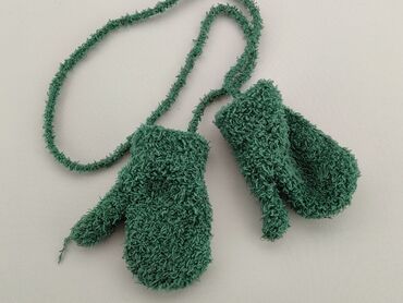 czapka zielona zimowa: Rękawiczki, 10 cm, stan - Zadowalający