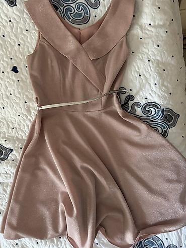 Qadın paltarı – SEEL Fashion - Rəng: pudra/şampan tonunda, yüngül