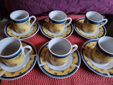 Kuhinjski setovi: Soljice nove porcelanske za kafu. Soljice komada 6 u ceni,kutija — 5