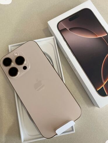 iphone x case: IPhone 16 Pro Max, 256 GB, Desert Titanium, Face ID, Sənədlərlə