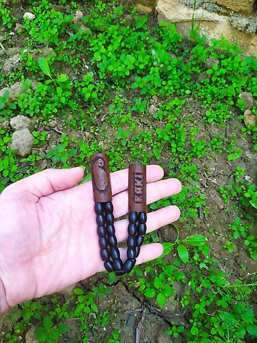 Təsbehlər: Material və qiymət müxtəlifdir. - Material: tünd qəhvəyi təbii — 12