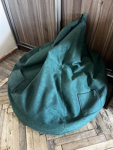 elif mebel: Məhsul: Fasulye tipli kreslo (bean bag) - Rəng: Zümrüd-yaşıl - — 1