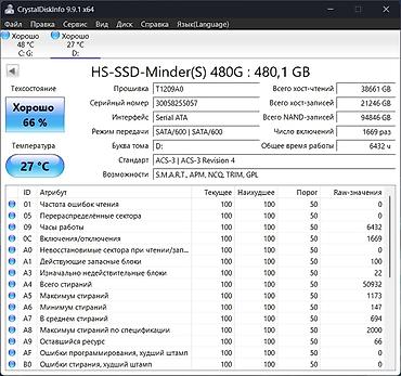 socket 1155: Накопитель для ПК, Б/у, Hikvision, SSD, 512 ГБ, 2.5" — 2