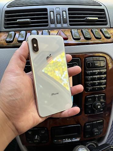 IPhone Xs, Б/у, 256 ГБ, Белый, Защитное стекло, Кабель, 100 %