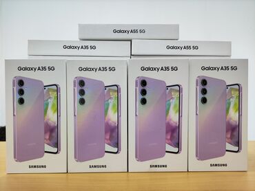 ucuz samsung telefon qiymetleri: Samsung Galaxy A35, 128 ГБ, цвет - Фиолетовый, Отпечаток пальца, С документами, Гарантия