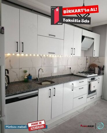 Sifarişlə mətbəx mebeli: Sifarişlə mətbəx dəsti, Özü çəkən petlələr, Sadə laminat, Kredit var, Pulsuz çatdırılma -da lalafo.az — 3 Sifarişlə mətbəx mebeli: Sifarişlə mətbəx dəsti, Özü çəkən petlələr, Sadə laminat, Kredit var, Pulsuz çatdırılma — 3