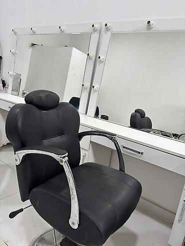 ofis ucun kreslo ucuz: Peşəkar salon kresloları – 2 model - Material: Qara eko‑dəri oturacaq — 5