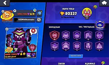 brawl stars account: Brawl Stars hesabı – yüksək səviyyəli və tam kolleksiya - Kupa sayı — 4