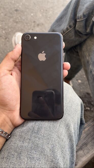 iphone бу купить: IPhone 8, 64 GB, Black Titanium, Barmaq izi