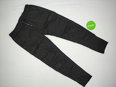 czarne cargo pull and bear: FSBN, Spodnie cargo damskie, rozmiar S — 2
