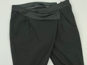 spodnie joggery damskie czarne: Material trousers, Reserved, M (EU 38), condition - Good