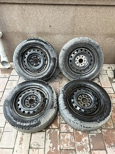Шиналар жана дисктер: Дөңгөлөктөр монтажда 205 / 65 / R 15, Кыш, Колдонулган, Комплект, Жеңил унаалар, Темир, тешиктери - 5 — 1