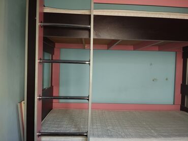 İkimərtəbəli uşaq çarpayıları: Oğlan və qız üçün, Çarpayı, Matras ilə, Siyirməli, Laminat — 12