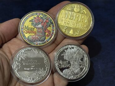 Sikkələr: Yeni il/Christmas temalı xatirə sikkəsi Məhsul təsviri: - Qızılı — 3