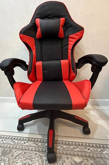 office table: Офисное кресло, Новый, С колесиками, цвет - Черный, Экокожа, Самовывоз — 5