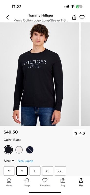 herbi paltar satisi: Futbolka, Tommy Hilfiger, M (EU 38), rəng - Qara
