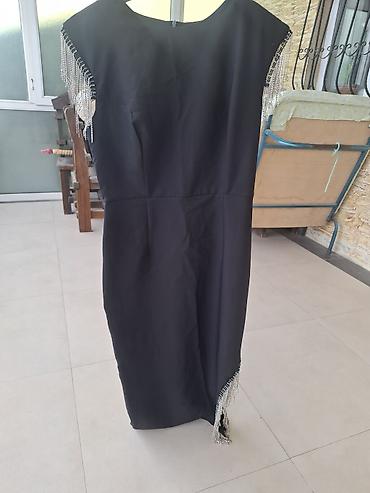 Qara axşam paltarı – zəncirli bəzəklərlə - Rəng: qara - Model