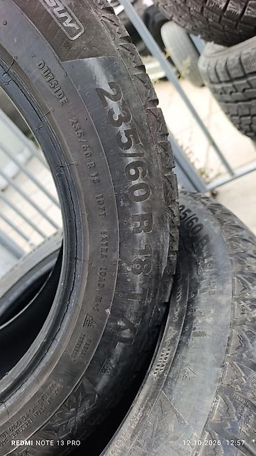 Шины 235 / 60 / R 18, Зима, Б/у, Комплект, Внедорожные (АТ/МТ), Continental