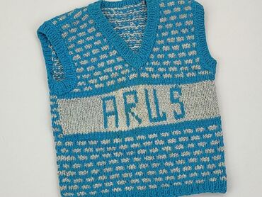 sweterek błękitny: Sweterek, 2-3 lat, 92-98 cm, stan - Zadowalający