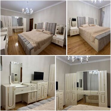 Матрасы: Двуспальная кровать, Шкаф, Трюмо, 2 тумбы, Б/у