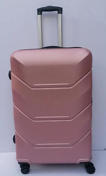 Putni koferi i torbe: Tvrdi kofer na točkiće – ružičasto-zlatni (rose gold) - Materijal — 10