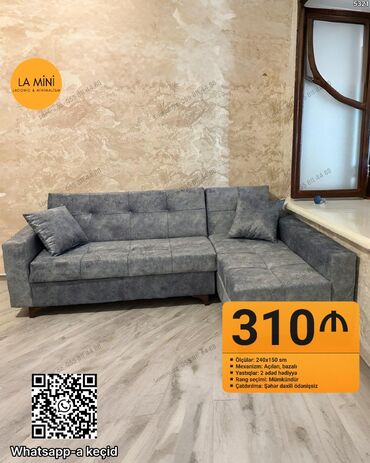 современные угловые диваны: Künc divan, Açılan, Bazalı, Parça, Şəhərdaxili pulsuz çatdırılma