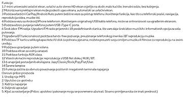 auto mp5: Auto multimedija 7" uvlačivim HD ekranom osjetljivim na dodir — 3