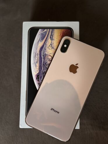 Apple iPhone: IPhone Xs Max, 64 GB, Qızılı, Zəmanət, Simsiz şarj, Face ID