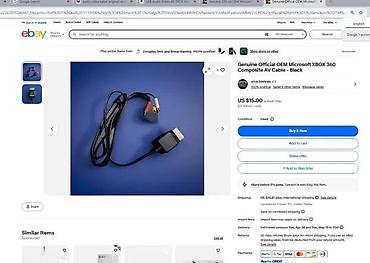 Oprema za video igre: Original Xbox 360 Composite AV kabl (Microsoft) - Model/oznaka: XB2 — 6