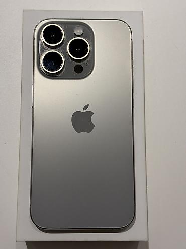 iphone x max: IPhone 15 Pro, 128 GB, Natural Titanium, Barmaq izi, Simsiz şarj, Face ID — 6