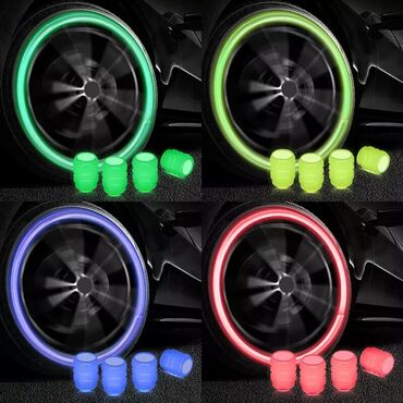 Другие аксессуары для шин, дисков и колес: NEW!!универсальные флуоресцентные светящиеся колпачки зелёного и