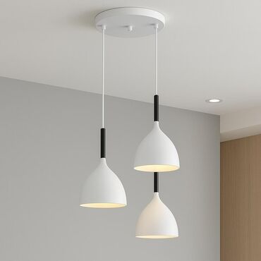 Ev saatları: Çılçıraq, 3 lampa, Metal