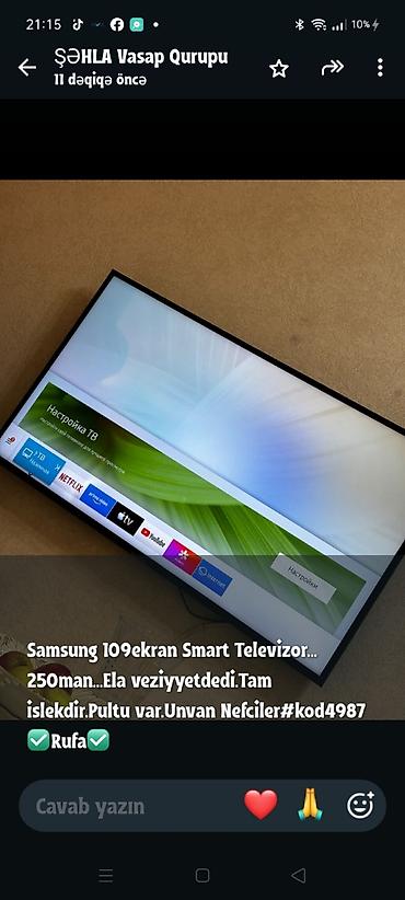 iphone 12 sadə: Samsung Smart Televizor – 109 ekran (təxminən 43"). - Smart TV — 2