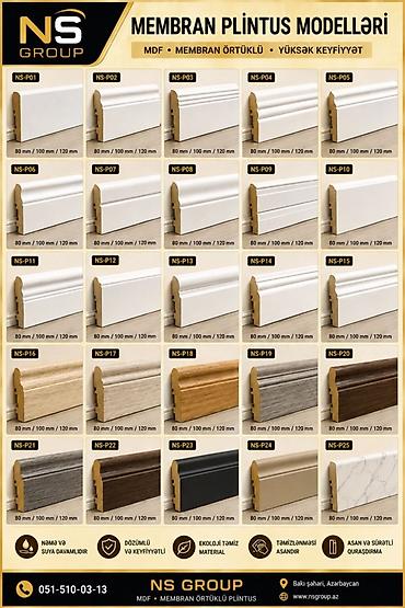Təmir və tikinti: MDF plintus və dekorativ profil kolleksiyası - Material: nəmə davamlı — 5