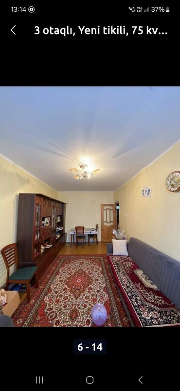 1 однокомнатная квартира: 3 otaqlı, Yeni tikili, 75 kv. m
