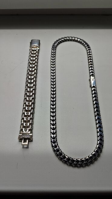 Серебряные цепочки: Серебряный браслет "Двойной Бисмарк" Вес 126 грамм — 28