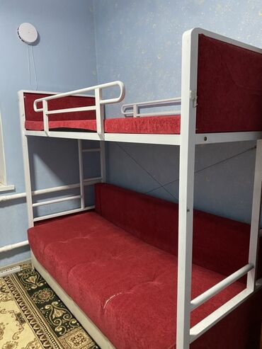 кровать для девочке подростка: Двухъярусная кровать, Б/у, Другой материал, Складной