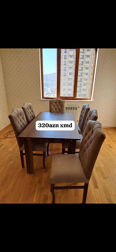 Masa və oturacaq dəstləri: Yemək otağı üçün modern masa-stul dəsti - Komplekt variantları: - — 41