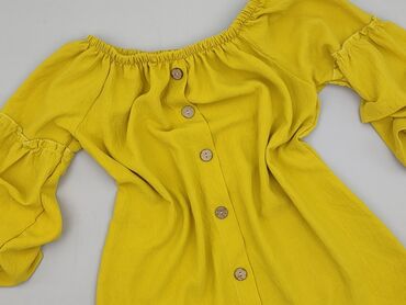 bluzki z bufiastymi rękawami białe: Women's blouse, size S