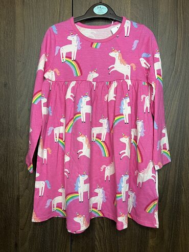 корейское платье: Детское платье, цвет - Розовый, Новый