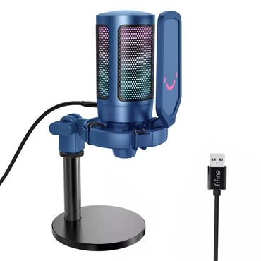 настольный микрофон: Fifine A6 Градиентный RGB и быстрое отключение звука - при двухцветном