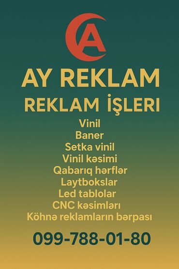 Reklam, çap: Her nov reklam islerinin gorulmesi